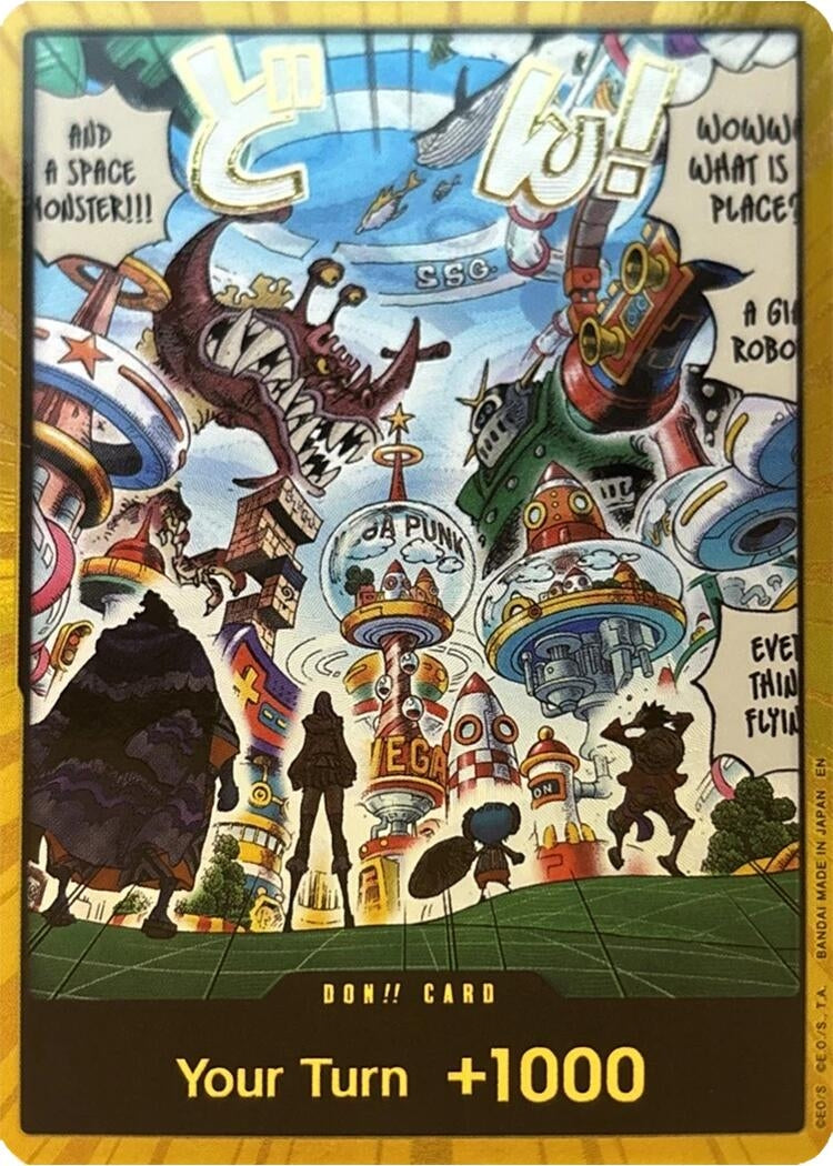 Image for DON!! Card (Egghead) (Gold) (The Azure Sea's Seven) (OP14) - One Piece Card Game
