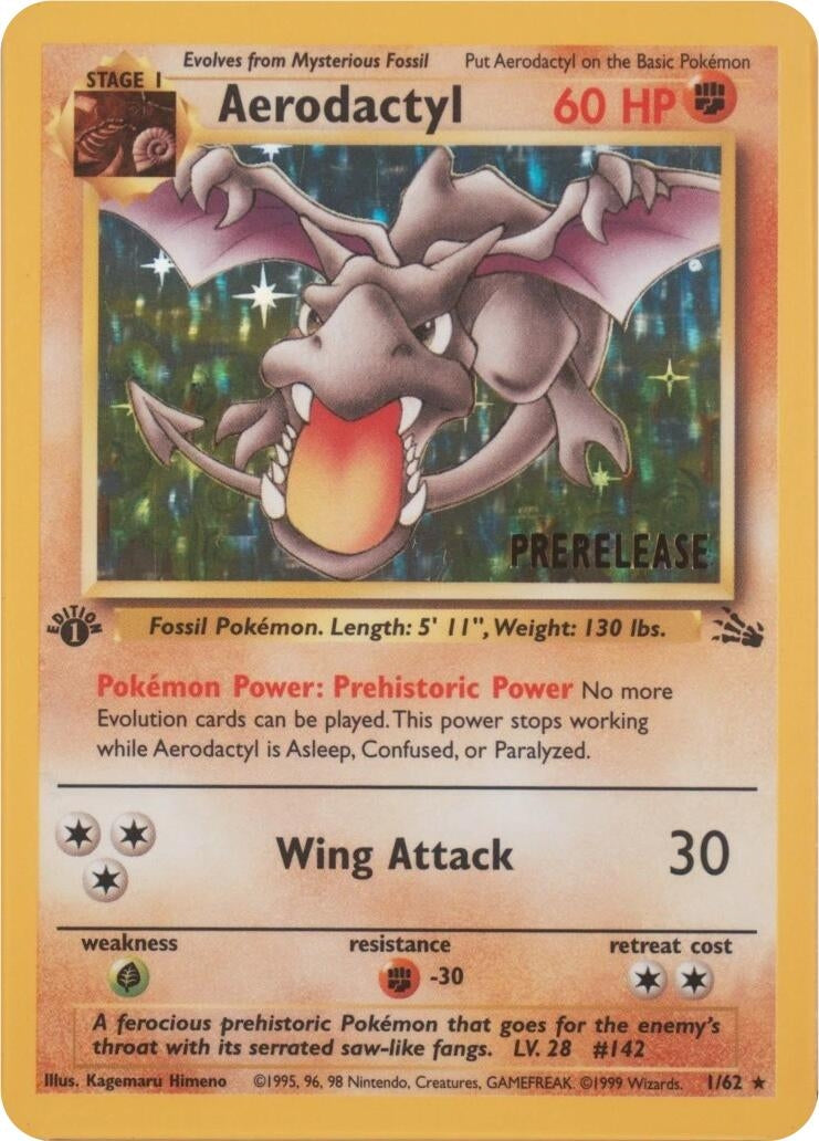 Image for Aerodactyl (01/62) (Prerelease) (01/62) (Miscellaneous Cards & Products) (MCAP) - Pokemon