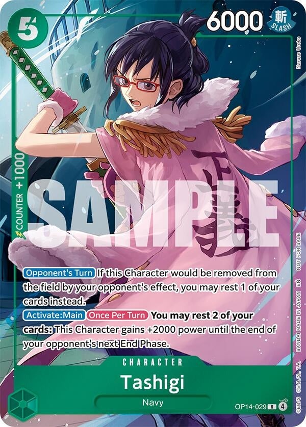 Image for Tashigi (Dash Pack) (OP14-029) (The Azure Sea's Seven) (OP14) - One Piece Card Game