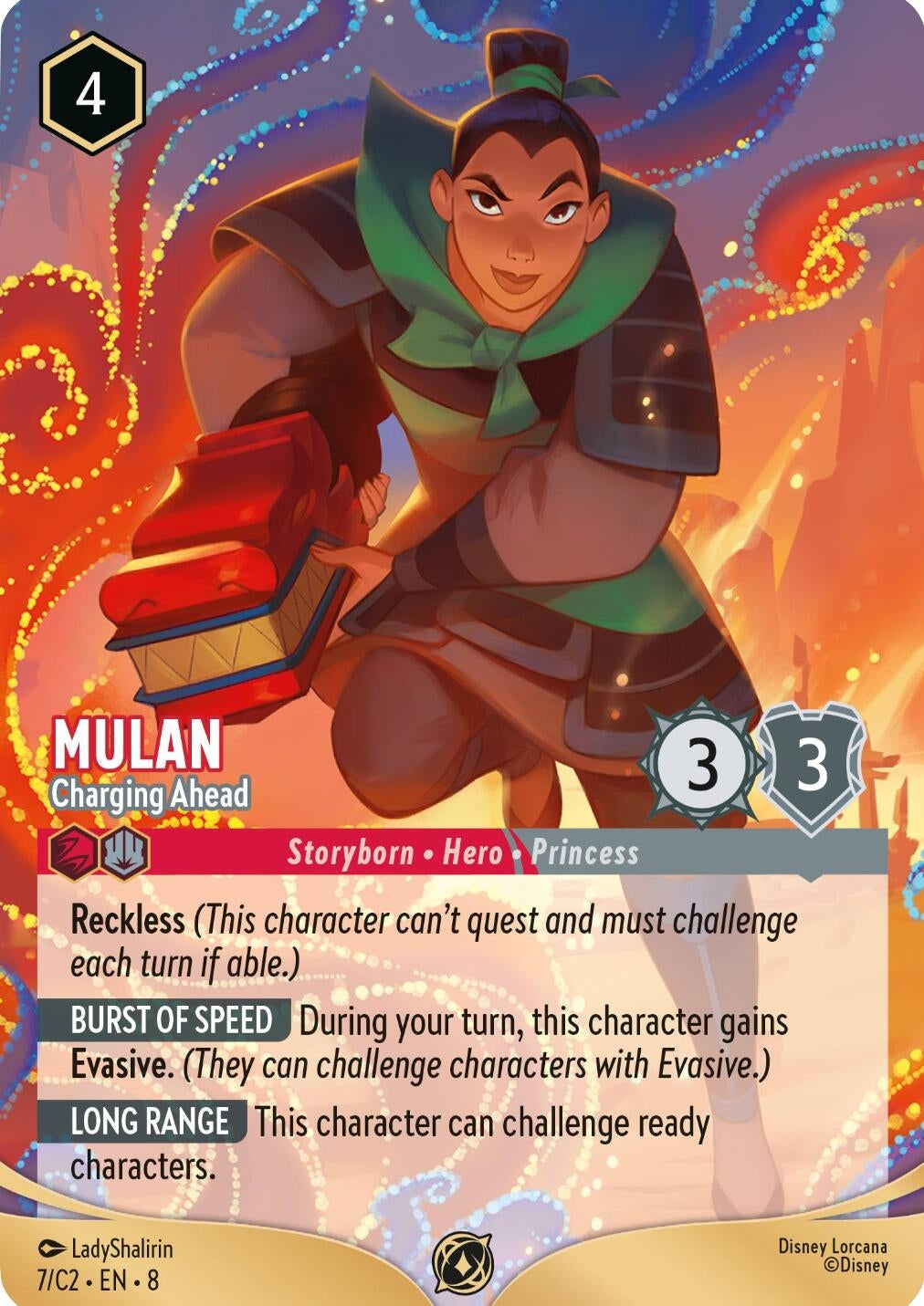 Image for Mulan - Charging Ahead (7) (Disney Lorcana Promo Cards) (DLPC) - Disney Lorcana