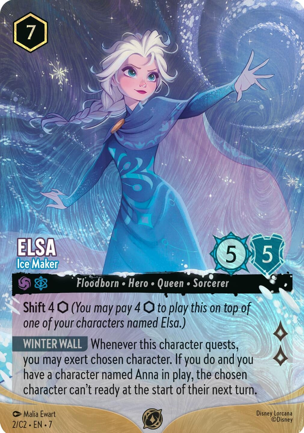 Image for Elsa - Ice Maker (Foil) (2) (Disney Lorcana Promo Cards) (DLPC) - Disney Lorcana