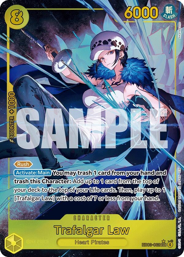 Image for Trafalgar Law (Alternate Art) (EB03-062) (Extra Booster: One Piece Heroines Edition) (EB-03) - One Piece Card Game