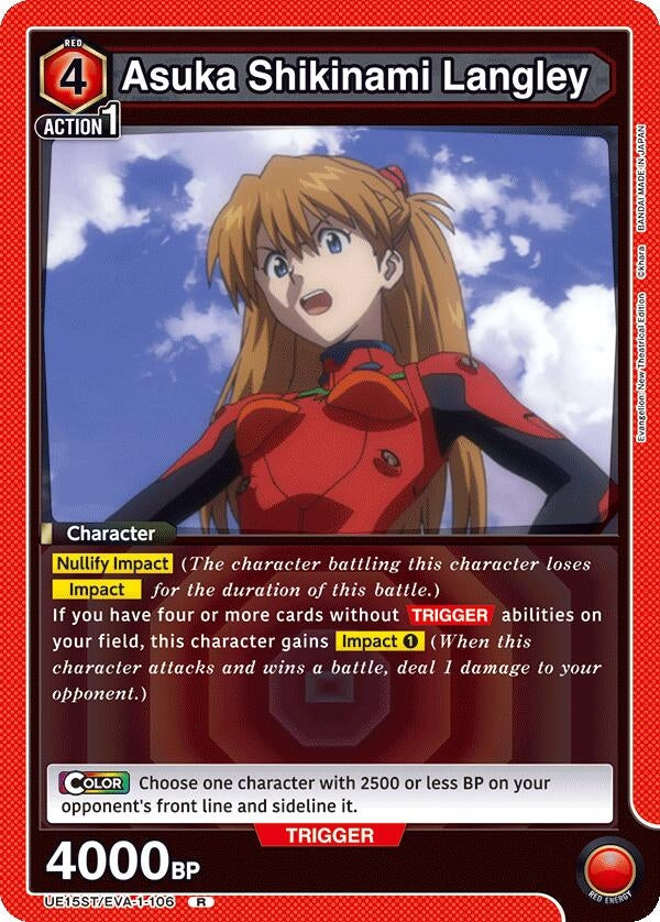 Image for Asuka Shikinami Langley (106) (UE15ST/EVA-1-106) (UE15ST: Evangelion: New Theatrical Edition Starter Deck) (UE15ST) - Union Arena