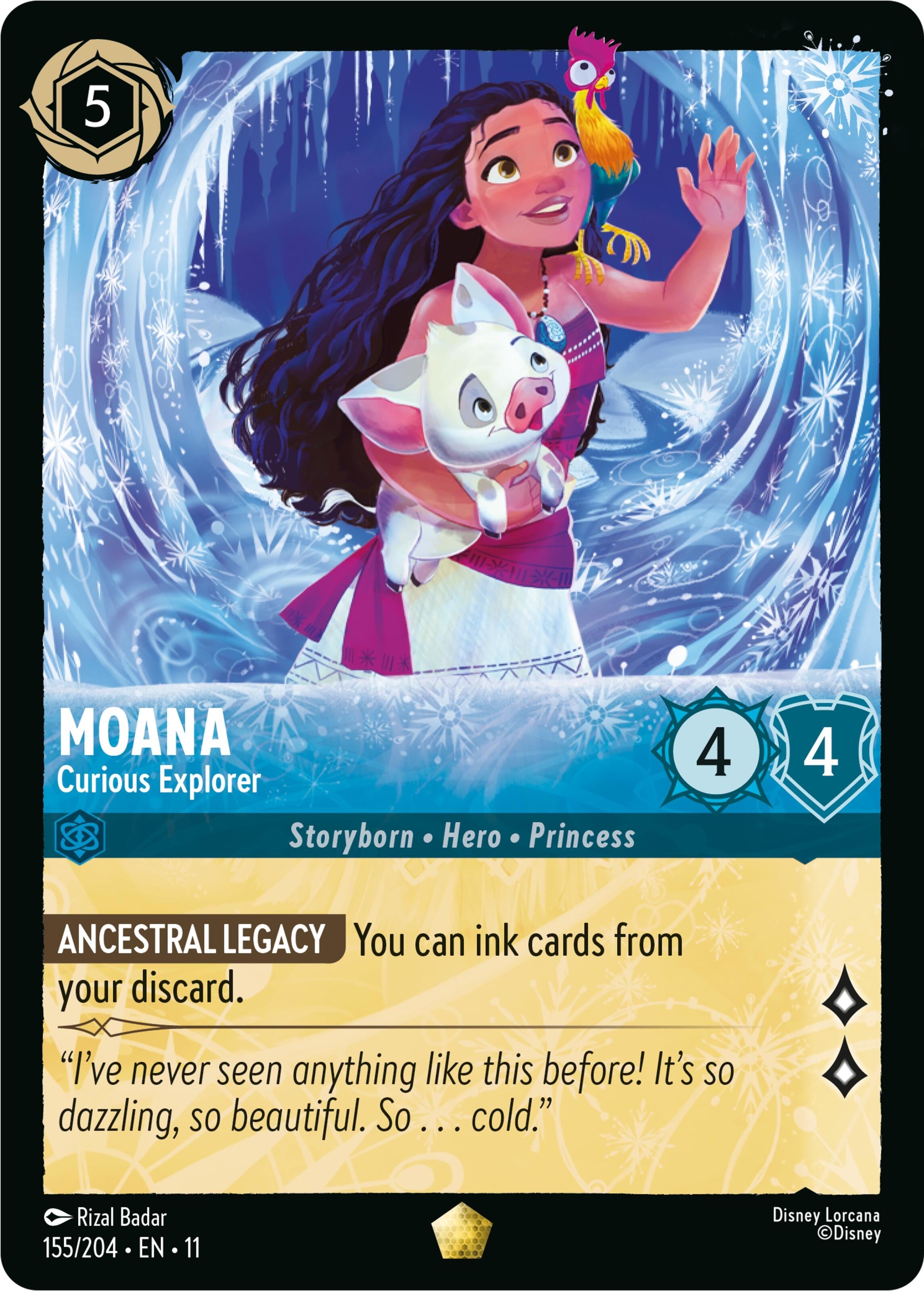 Image for Moana - Curious Explorer (155/204) (Winterspell) (11) - Disney Lorcana