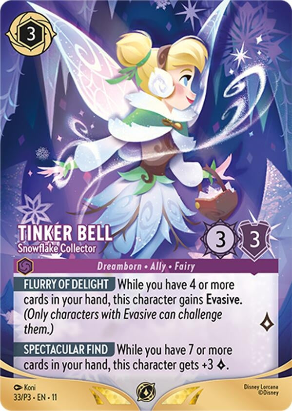 Image for Tinker Bell - Snowflake Collector (Store Championship Participant) (33) (Disney Lorcana Promo Cards) (DLPC) - Disney Lorcana