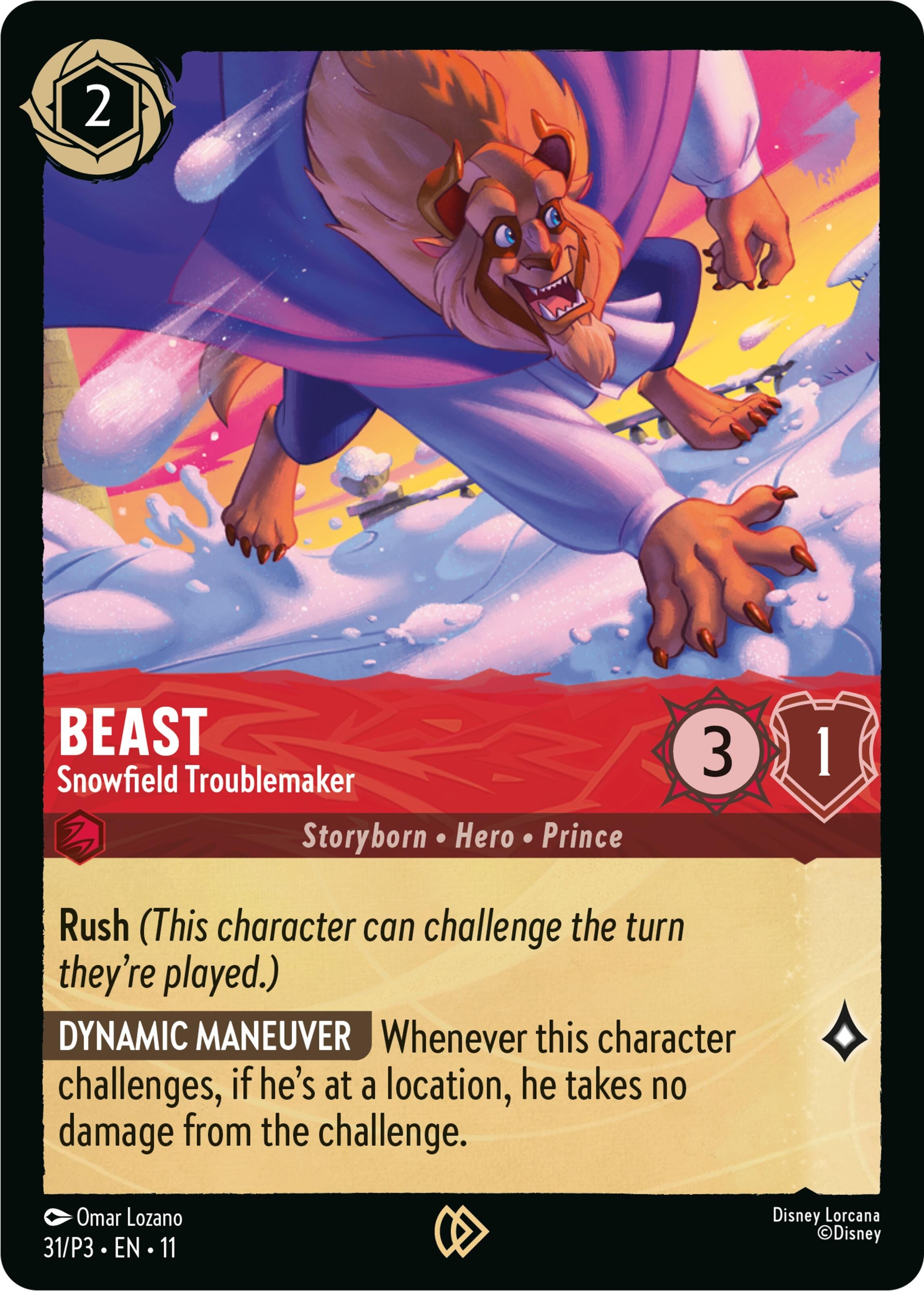 Image for Beast - Snowfield Troublemaker (31) (Disney Lorcana Promo Cards) (DLPC) - Disney Lorcana
