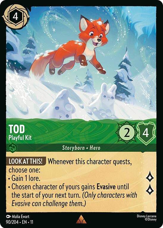 Image for Tod - Playful Kit (90/204) (Winterspell) (11) - Disney Lorcana