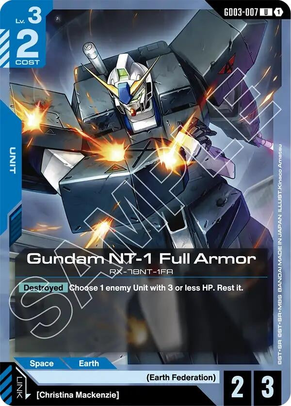 Image for Gundam NT-1 Full Armor (GD03-007) (Steel Requiem) (GD03) - Gundam Card Game