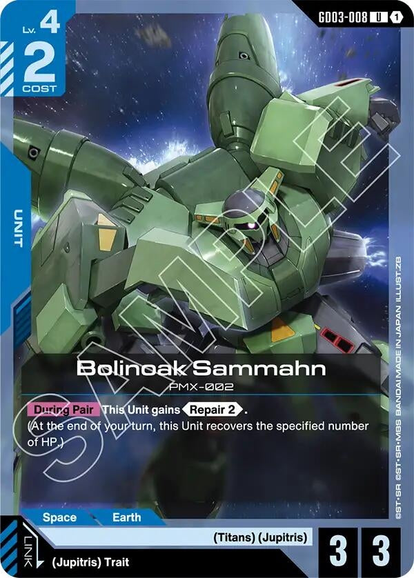 Image for Bolinoak Sammahn (GD03-008) (Steel Requiem) (GD03) - Gundam Card Game