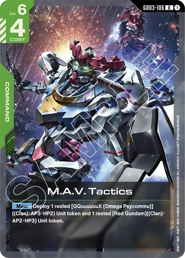Image for M.A.V. Tactics (GD03-106) (Steel Requiem) (GD03) - Gundam Card Game