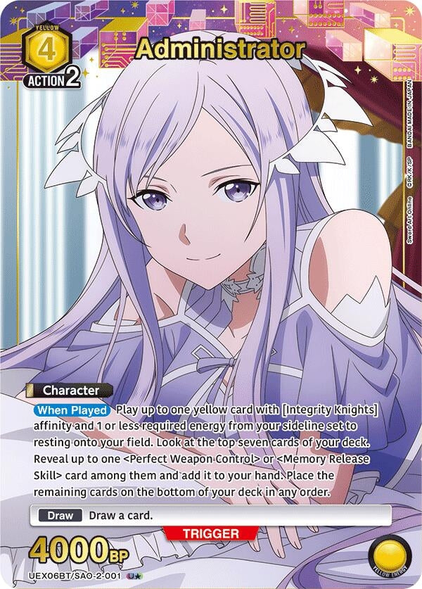 Image for Administrator (U*) (UEX06BT/SAO-2-001) (UEX06BT: Sword Art Online Vol.2) (UEX06BT) - Union Arena