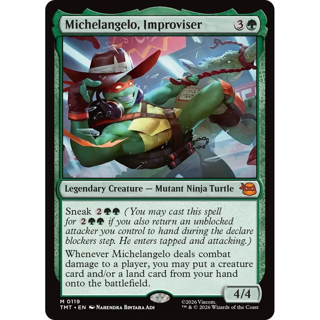 Image for Michelangelo, Improviser (119) (Teenage Mutant Ninja Turtles) - Magic: The Gathering