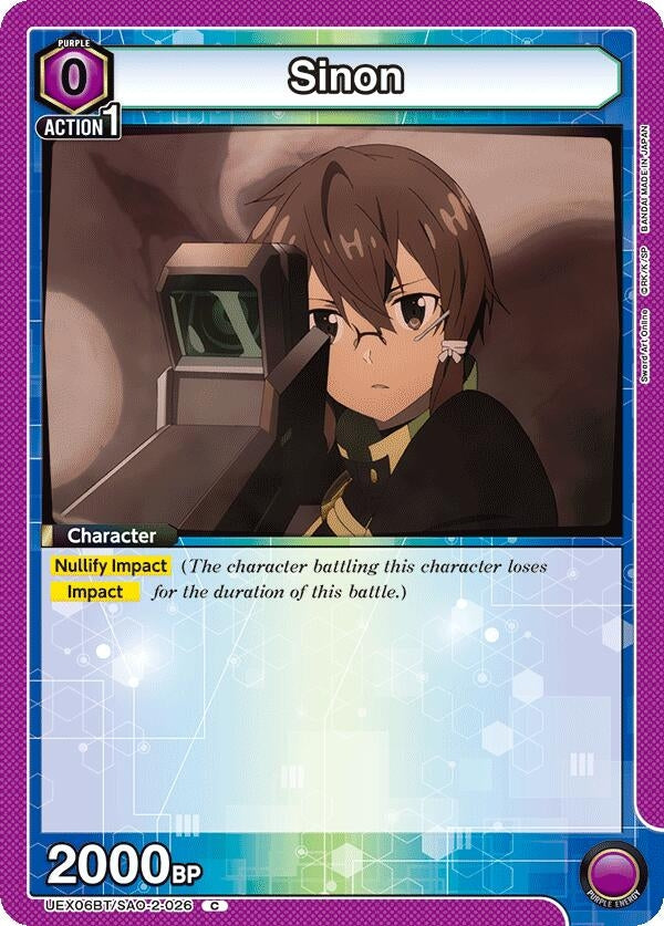 Image for Sinon (026) (UEX06BT/SAO-2-026) (UEX06BT: Sword Art Online Vol.2) (UEX06BT) - Union Arena