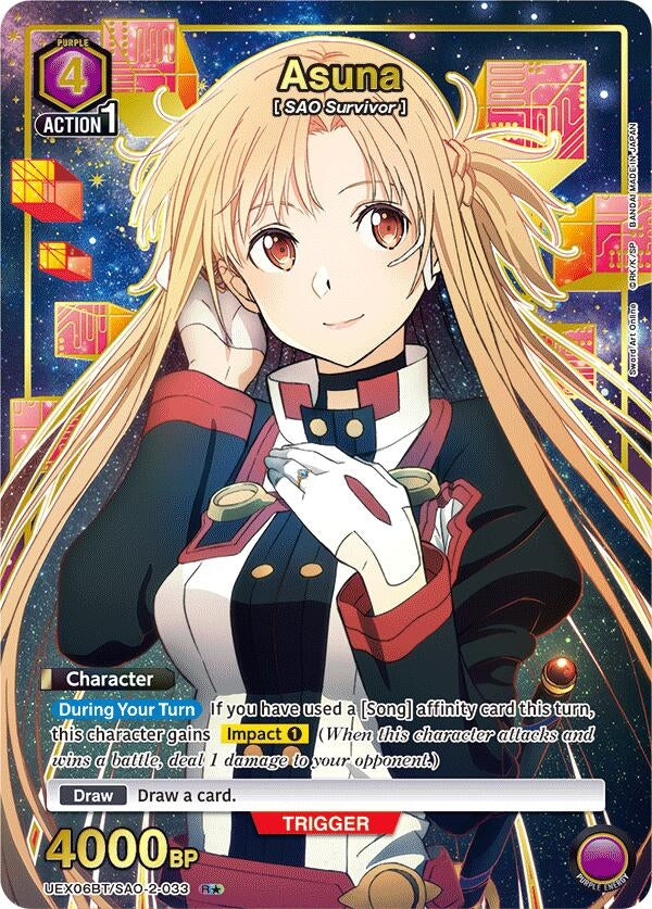 Image for Asuna (033) (R*) (UEX06BT/SAO-2-033) (UEX06BT: Sword Art Online Vol.2) (UEX06BT) - Union Arena