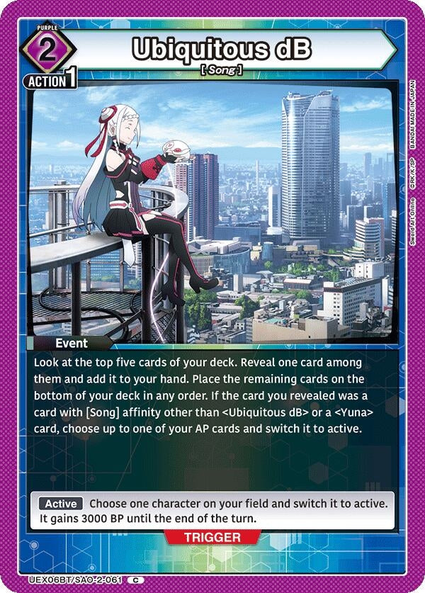 Image for Ubiquitous dB (UEX06BT/SAO-2-061) (UEX06BT: Sword Art Online Vol.2) (UEX06BT) - Union Arena