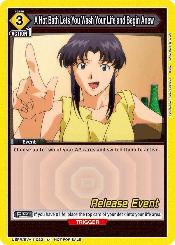 Image for A Hot Bath Lets You Wash Your Life and Begin Anew (UEPR/EVA-1-023) (UE15BT: Evangelion: New Theatrical Edition Release Event Cards) (UE15BT_RE) - Union Arena