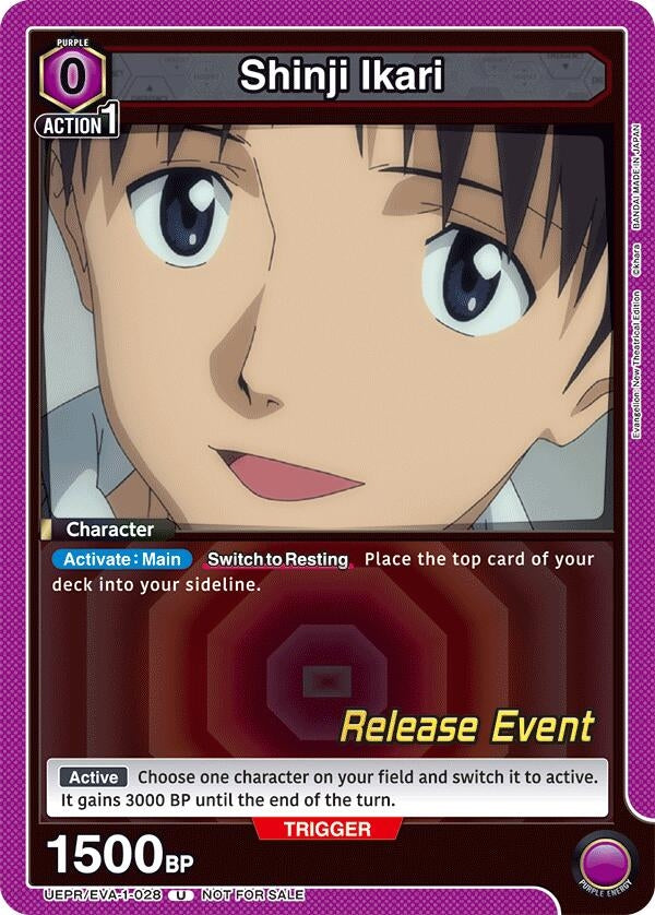 Image for Shinji Ikari (028) (UEPR/EVA-1-028) (UE15BT: Evangelion: New Theatrical Edition Release Event Cards) (UE15BT_RE) - Union Arena