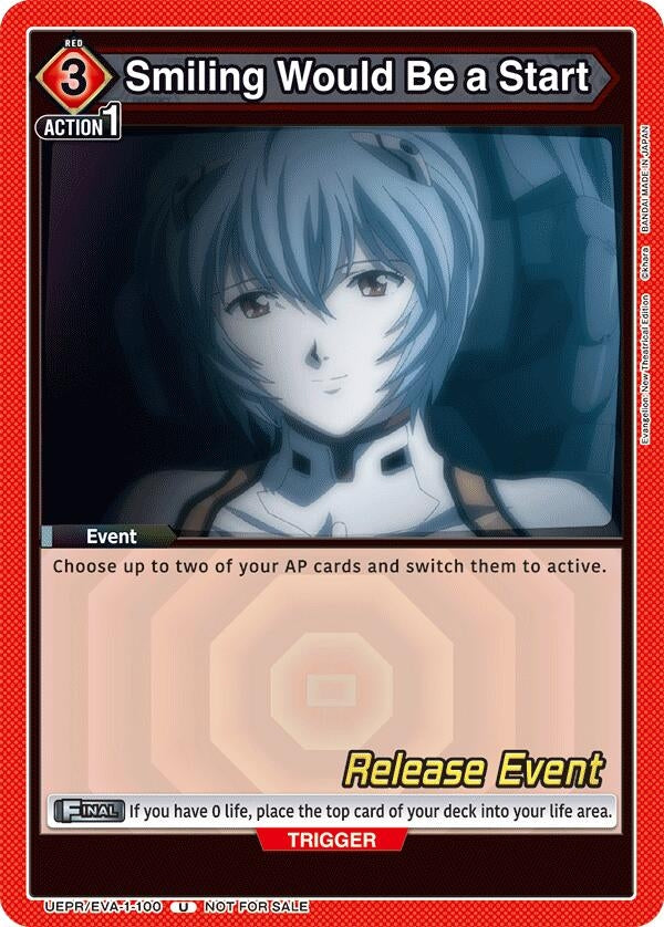 Image for Smiling Would Be a Start (UEPR/EVA-1-100) (UE15BT: Evangelion: New Theatrical Edition Release Event Cards) (UE15BT_RE) - Union Arena