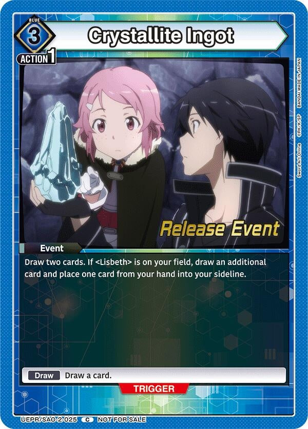 Image for Crystallite Ingot (UEPR/SAO-2-025) (UEX06BT: Sword Art Online Vol.2 Release Event Cards) (UEX06BT_RE) - Union Arena