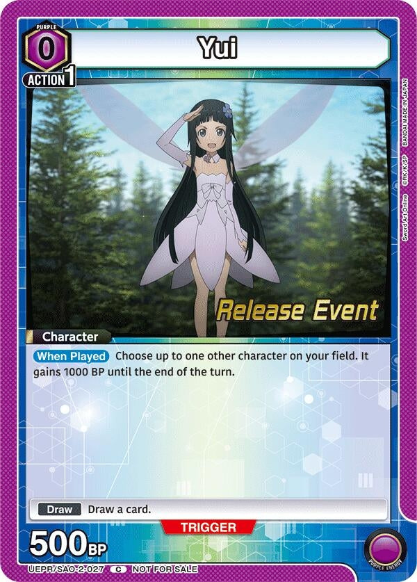 Image for Yui (027) (UEPR/SAO-2-027) (UEX06BT: Sword Art Online Vol.2 Release Event Cards) (UEX06BT_RE) - Union Arena