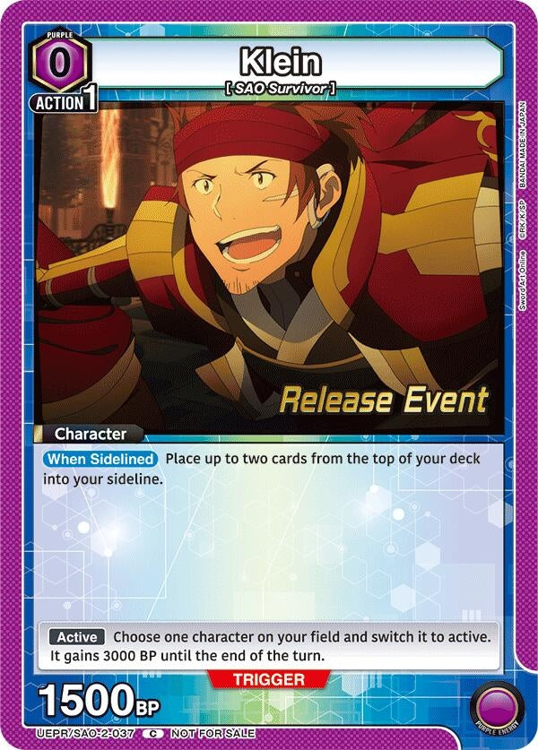 Image for Klein (037) (UEPR/SAO-2-037) (UEX06BT: Sword Art Online Vol.2 Release Event Cards) (UEX06BT_RE) - Union Arena