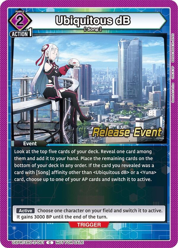 Image for Ubiquitous dB (UEPR/SAO-2-061) (UEX06BT: Sword Art Online Vol.2 Release Event Cards) (UEX06BT_RE) - Union Arena