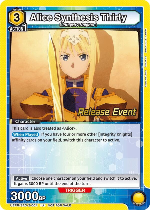 Image for Alice Synthesis Thirty (UEPR/SAO-2-004) (UEX06BT: Sword Art Online Vol.2 Release Event Cards) (UEX06BT_RE) - Union Arena