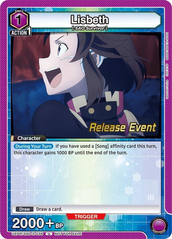 Image for Lisbeth (039) (UEPR/SAO-2-039) (UEX06BT: Sword Art Online Vol.2 Release Event Cards) (UEX06BT_RE) - Union Arena