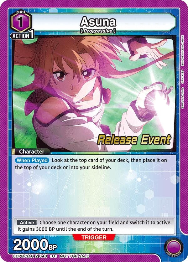 Image for Asuna (040) (UEPR/SAO-2-040) (UEX06BT: Sword Art Online Vol.2 Release Event Cards) (UEX06BT_RE) - Union Arena