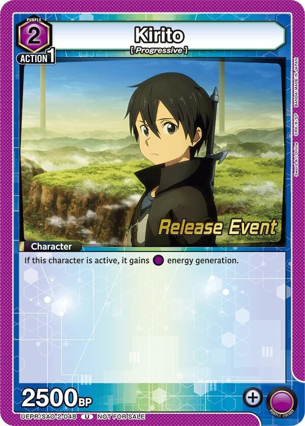 Image for Kirito (048) (UEPR/SAO-2-048) (UEX06BT: Sword Art Online Vol.2 Release Event Cards) (UEX06BT_RE) - Union Arena