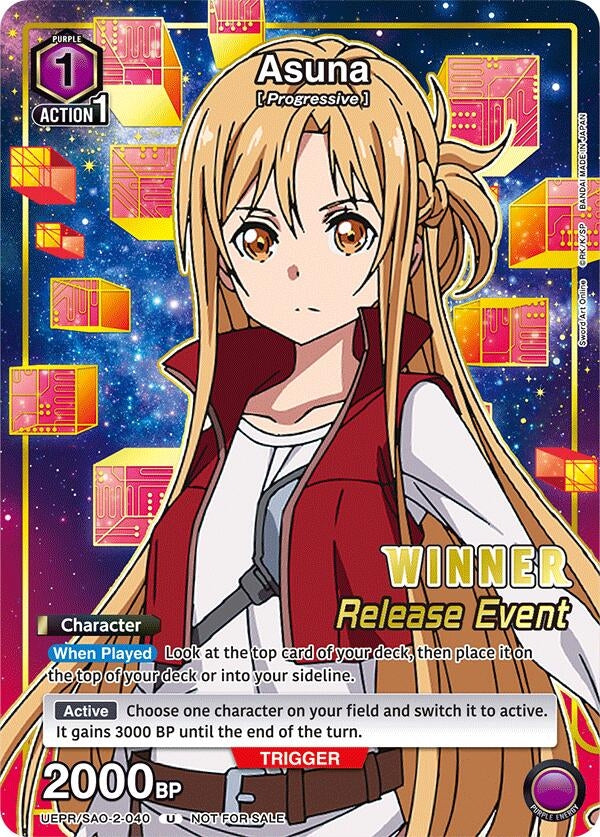Image for Asuna (Release Event Winner) (UEPR/SAO-2-040) (UEX06BT: Sword Art Online Vol.2 Release Event Cards) (UEX06BT_RE) - Union Arena