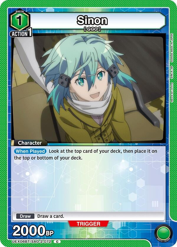 Image for Sinon (072) (Box Topper Foil) (UEX06BT/SAO-2-072) (UEX06BT: Sword Art Online Vol.2) (UEX06BT) - Union Arena