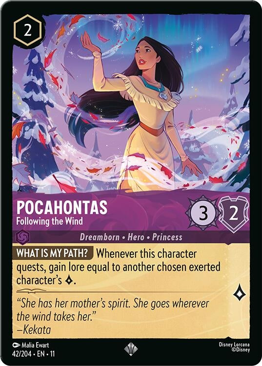 Image for Pocahontas - Following the Wind (42/204) (Winterspell) (11) - Disney Lorcana