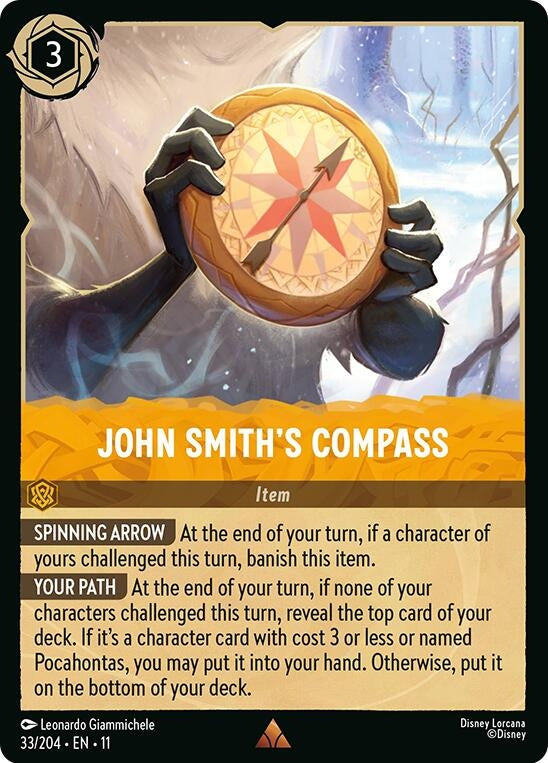 Image for John Smith's Compass (33/204) (Winterspell) (11) - Disney Lorcana