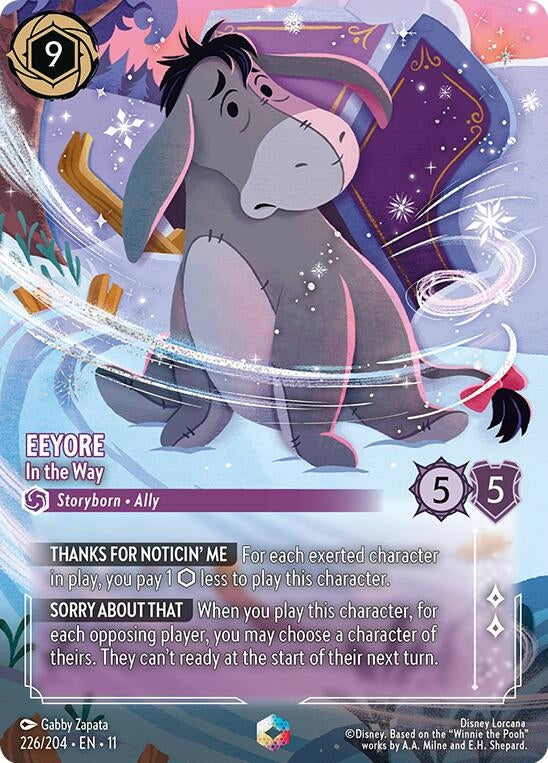 Image for Eeyore - In the Way (Enchanted) (226/204) (Winterspell) (11) - Disney Lorcana