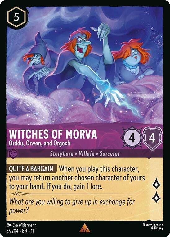 Image for Witches of Morva - Orddu, Orwen, and Orgoch (57/204) (Winterspell) (11) - Disney Lorcana