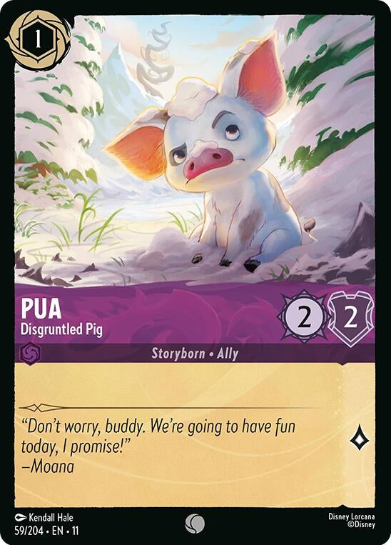 Image for Pua - Disgruntled Pig (59/204) (Winterspell) (11) - Disney Lorcana