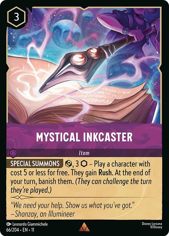 Image for Mystical Inkcaster (66/204) (Winterspell) (11) - Disney Lorcana