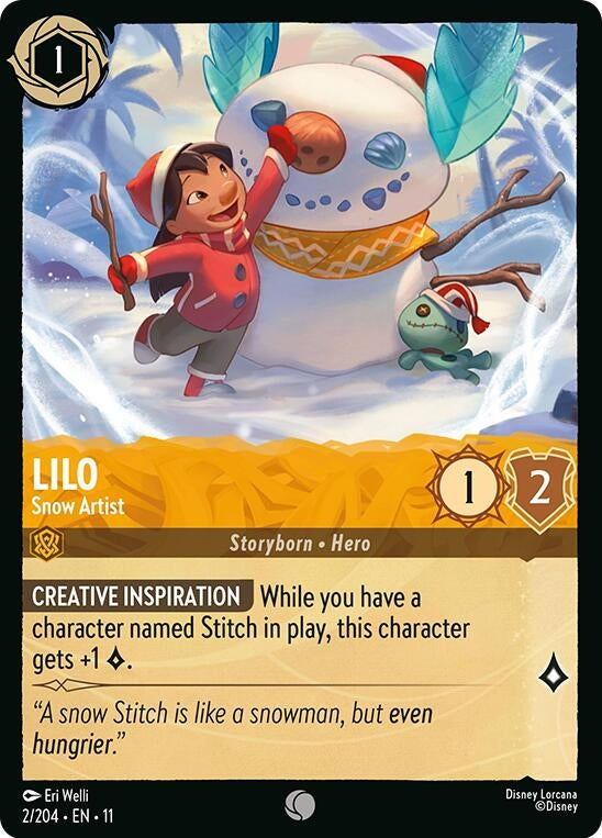 Image for Lilo - Snow Artist (2/204) (Winterspell) (11) - Disney Lorcana