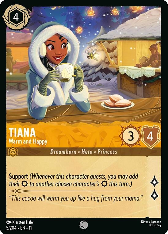 Image for Tiana - Warm and Happy (5/204) (Winterspell) (11) - Disney Lorcana