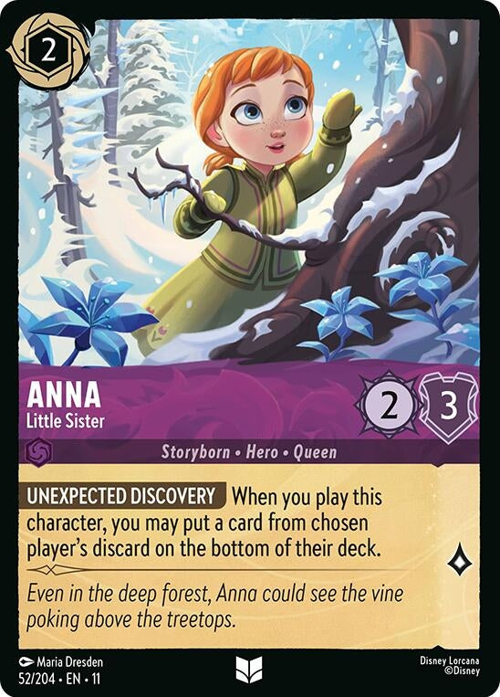 Image for Anna - Little Sister (52/204) (Winterspell) (11) - Disney Lorcana