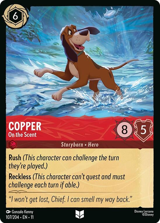 Image for Copper - On the Scent (107/204) (Winterspell) (11) - Disney Lorcana