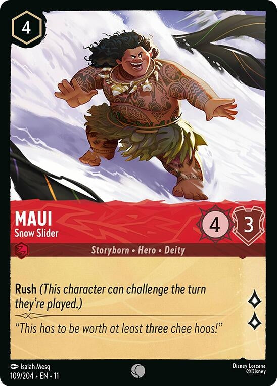 Image for Maui - Snow Slider (109/204) (Winterspell) (11) - Disney Lorcana
