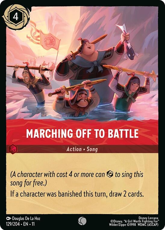 Image for Marching Off to Battle (129/204) (Winterspell) (11) - Disney Lorcana