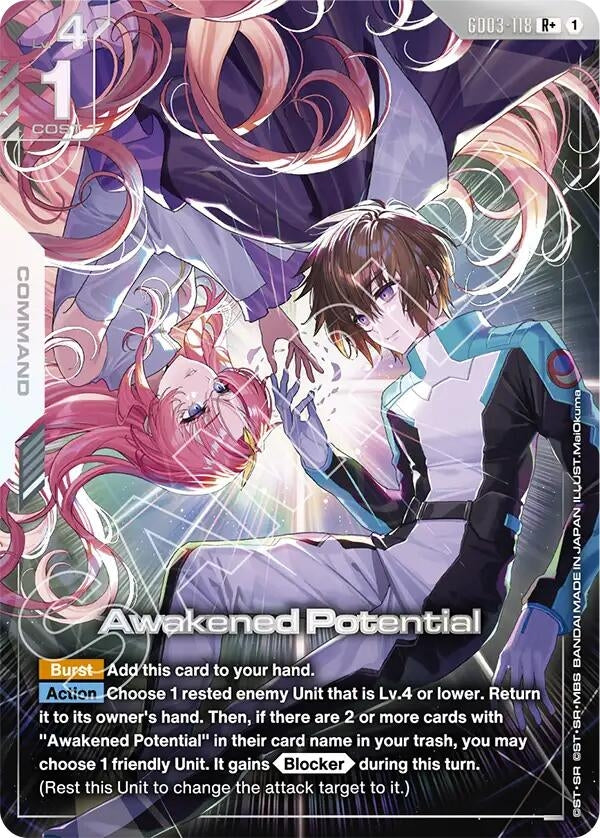 Image for Awakened Potential (R+) (GD03-118) (Steel Requiem) (GD03) - Gundam Card Game