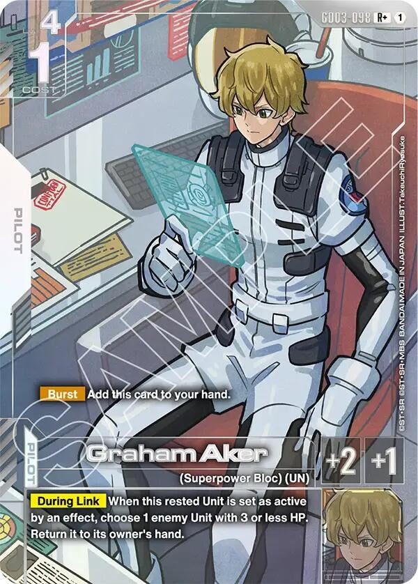 Image for Graham Aker (R+) (GD03-098) (Steel Requiem) (GD03) - Gundam Card Game