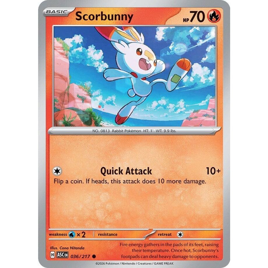 Image for Scorbunny (036/217) (ME: Ascended Heroes) - Pokemon
