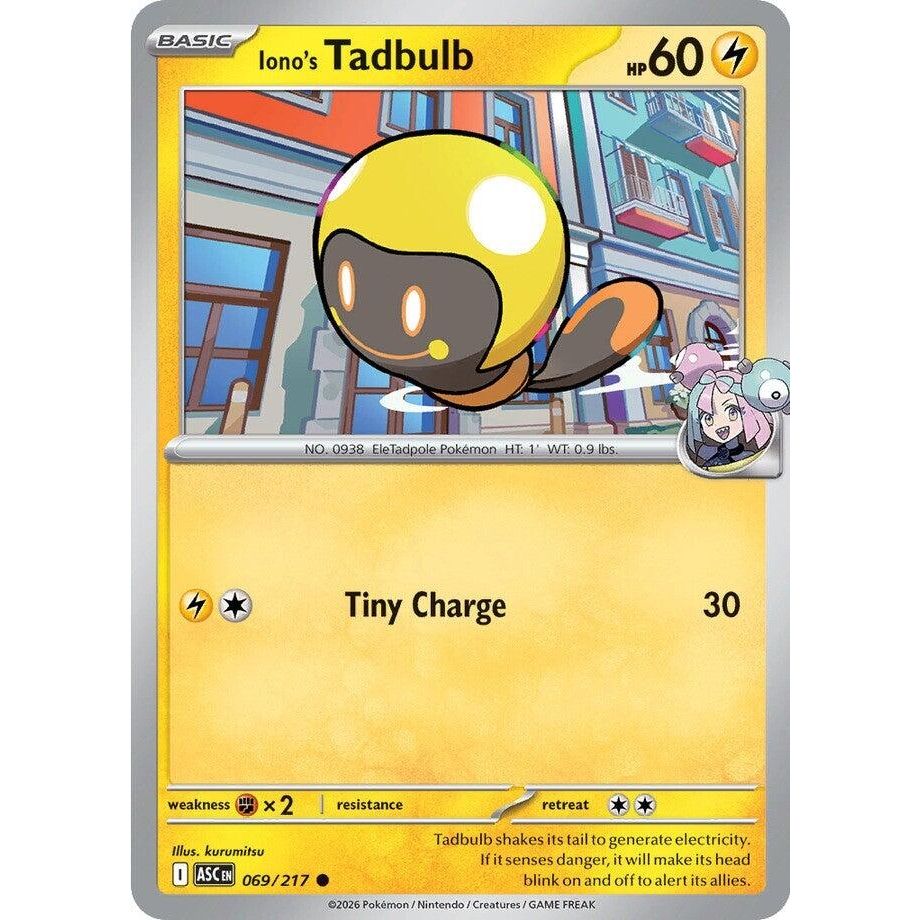 Image for Iono's Tadbulb (069/217) (ME: Ascended Heroes) - Pokemon