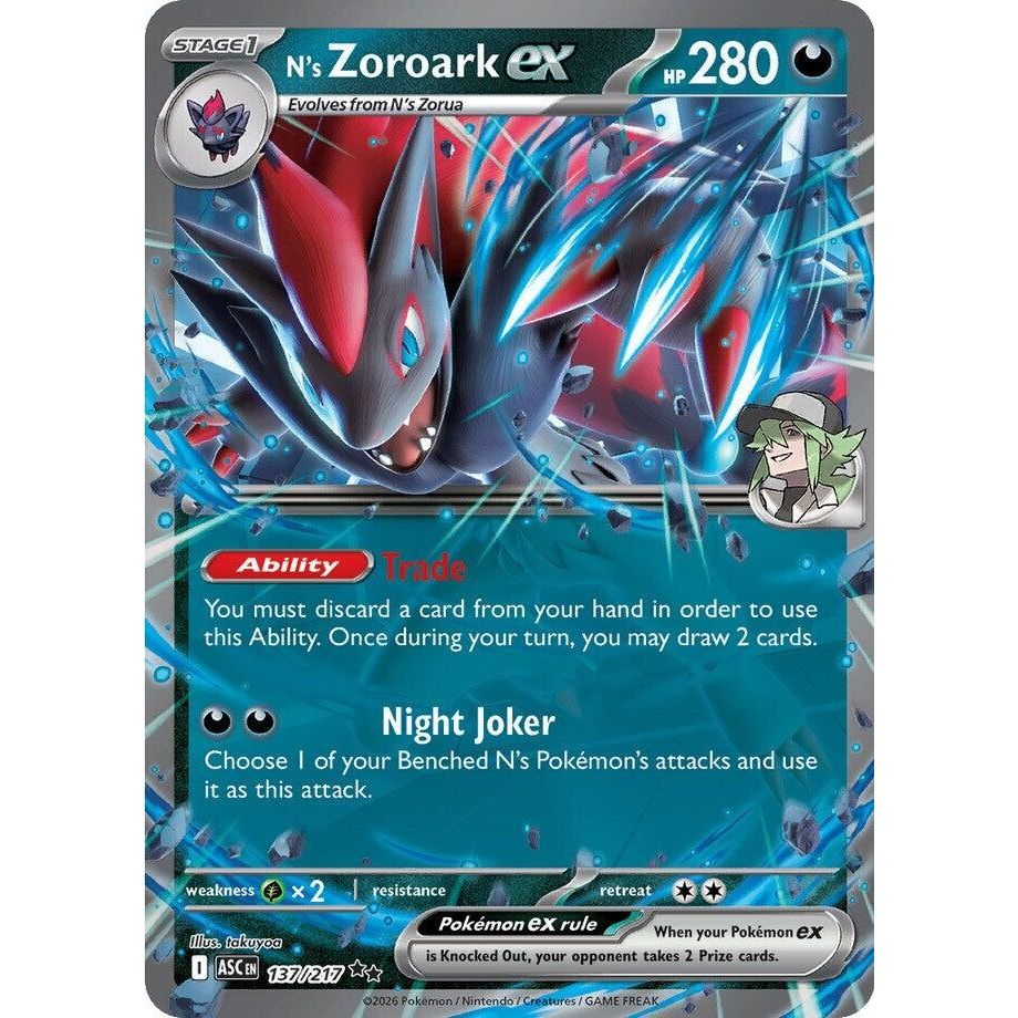 Image for N's Zoroark ex (137/217) (ME: Ascended Heroes) - Pokemon