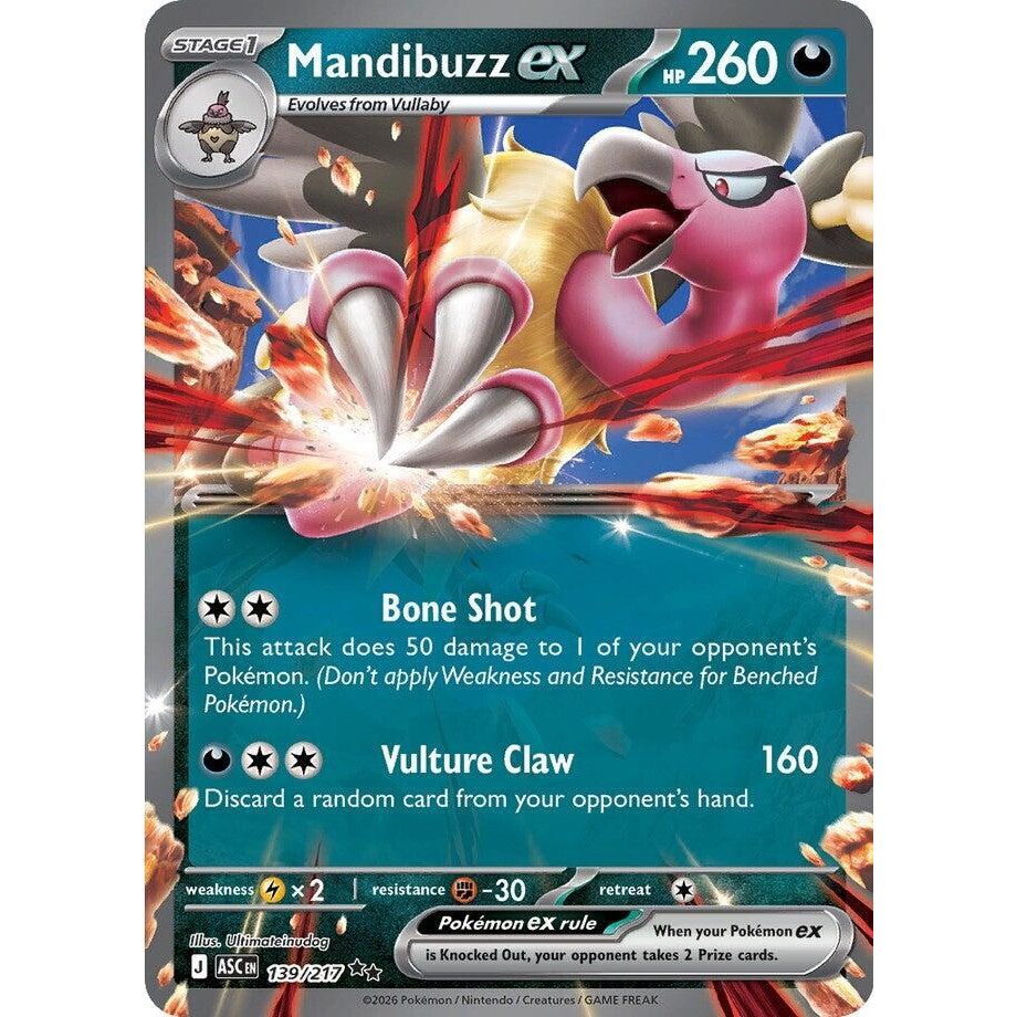 Image for Mandibuzz ex (139/217) (ME: Ascended Heroes) - Pokemon